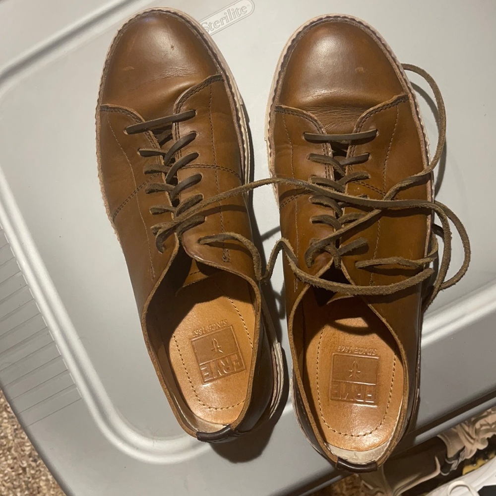 Frye leather sneaker shoes- real leather